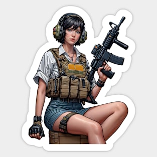 Tactical Girl Sticker